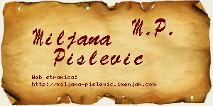 Miljana Pislević vizit kartica